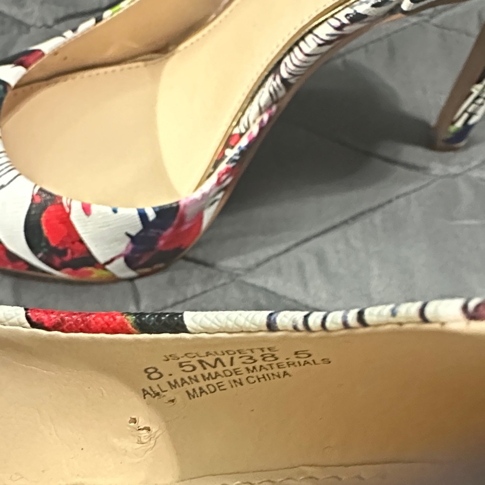 Jessica Simpson Multicolor Floral Heels - Picture 5 of 6
